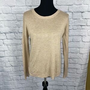 A New Day scoopneck Longsleeve lightweight sweater tan sz M women
